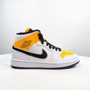WMNS Air Jordan 1 Mid 'Perforated White University Gold